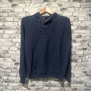 EUC J.Crew Men's Hoodie Blue Size Large